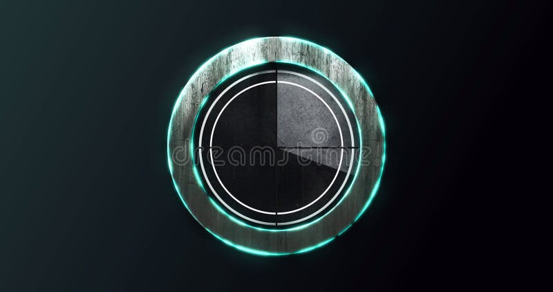изображение цифрового интерфейса countdown waiting circle loading на черном фоне иллюстрация вектора