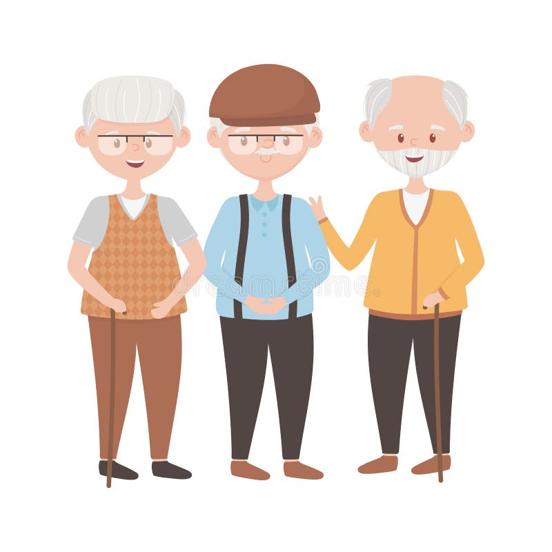 Grandfathers avatars design, Elder old person grandparents family senior and people theme Vector illustration. Grandfathers avatars design, Elder old person grandparents family senior and people theme Vector illustration