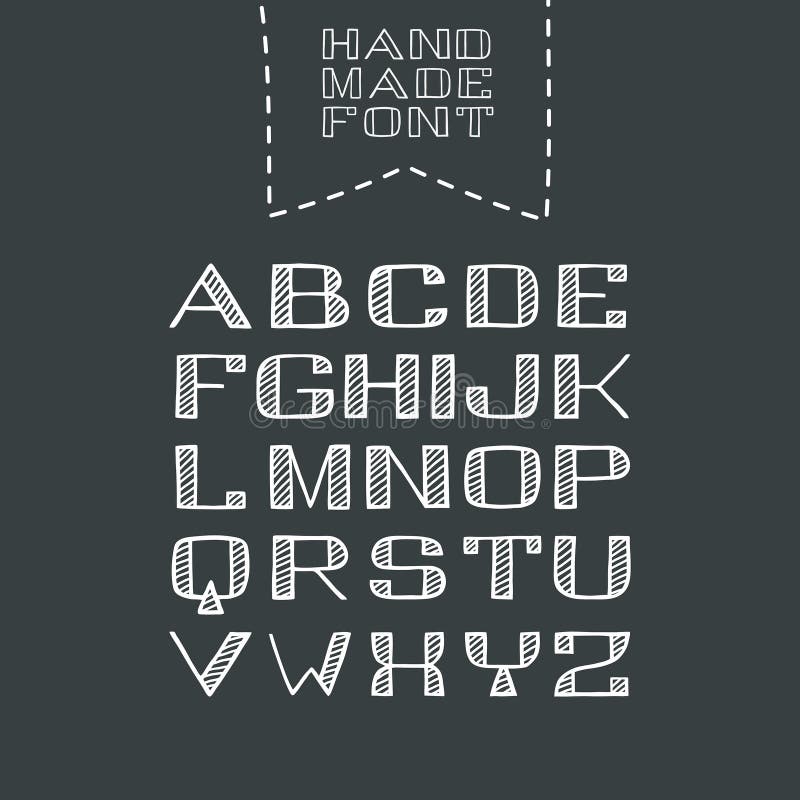 Изолированный handdrawn шрифт насиженный Sans Serif Handmade латинский алфавит бесплатная иллюстрация Изолированный handdrawn шрифт насиженный Sans Serif Handmade латинский алфавит бесплатная иллюстрация