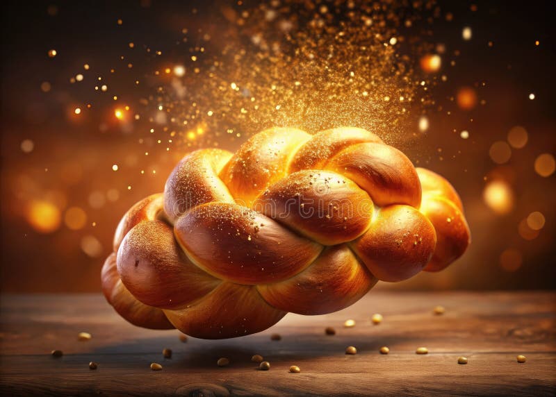 Изысканный 3D-рендер Golden Challah визуальный праздник для чувств Идеально для выпечки блогов веб-сайтов и многое другое иллюстрация вектора