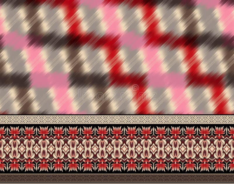 икат этнический бесшовный дизайн. обои декорации текстильных изделий. индейка иллюстрация вектора