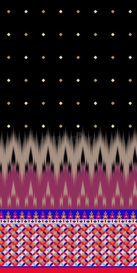 икат этнический бесшовный дизайн. обои декорации текстильных изделий. индейка иллюстрация штока