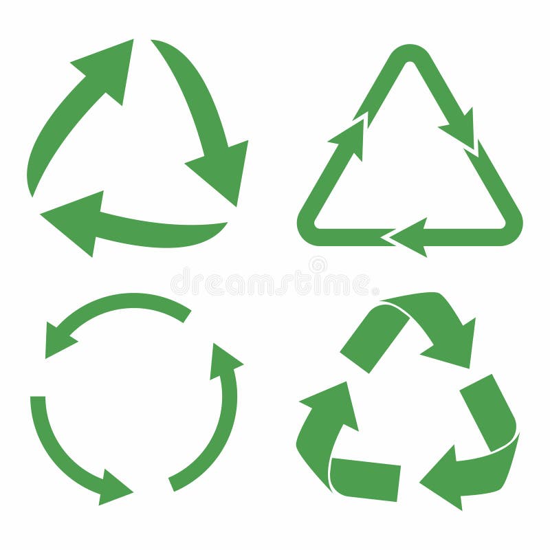 икона рециркулирует комплект Зеленые стрелки цикла eco Рециркулируйте символ в экологичности иллюстрация вектора икона рециркулирует комплект Зеленые стрелки цикла eco Рециркулируйте символ в экологичности иллюстрация вектора
