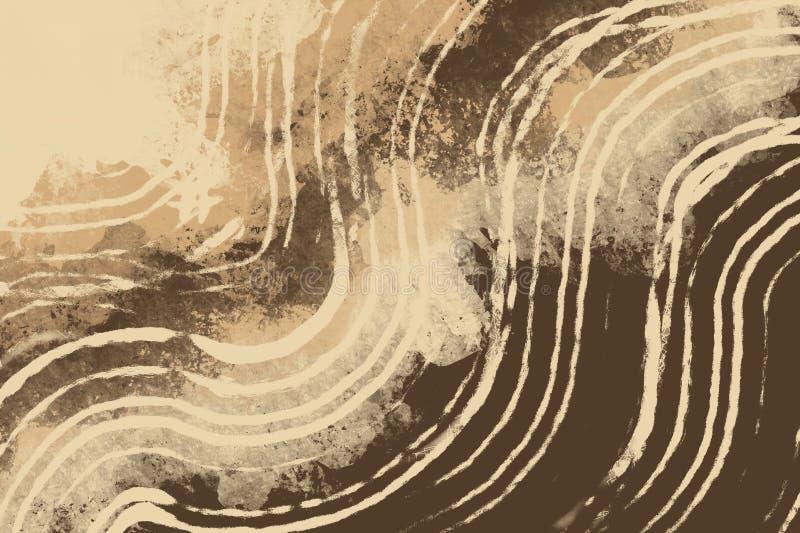 Caramel abstract fluid texture with wavy forms and gentle blending royalty free illustration