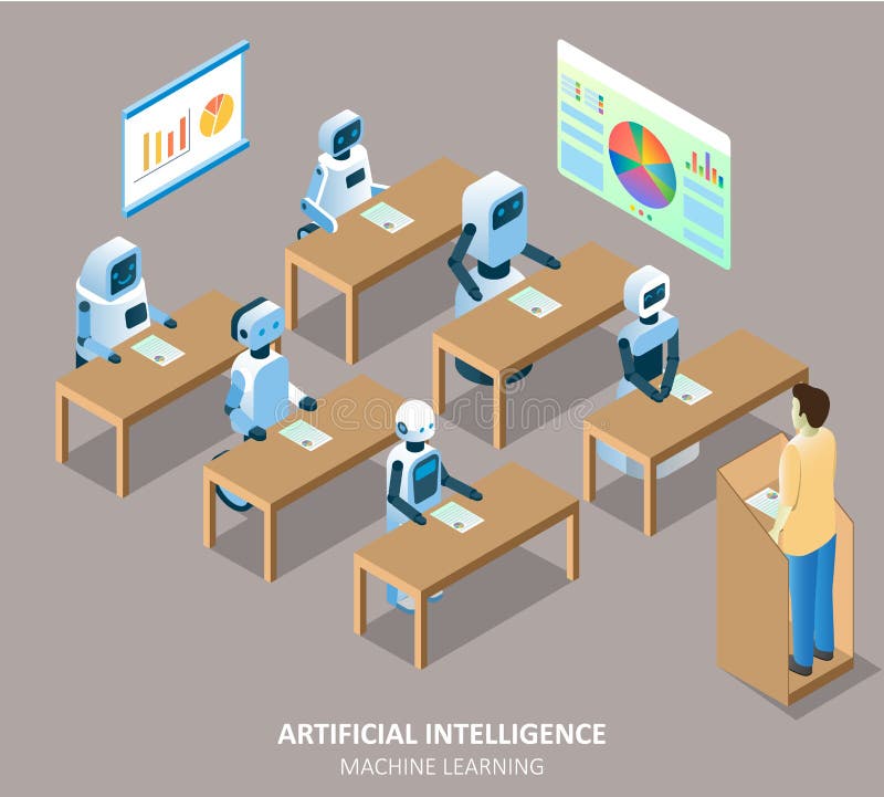 Иллюстрация вектора машинного обучения AI равновеликая иллюстрация штока Иллюстрация вектора машинного обучения AI равновеликая иллюстрация штока