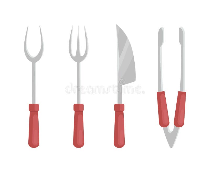 Иллюстрация вектора набора Flatware барбекю BBQ бесплатная иллюстрация Иллюстрация вектора набора Flatware барбекю BBQ бесплатная иллюстрация