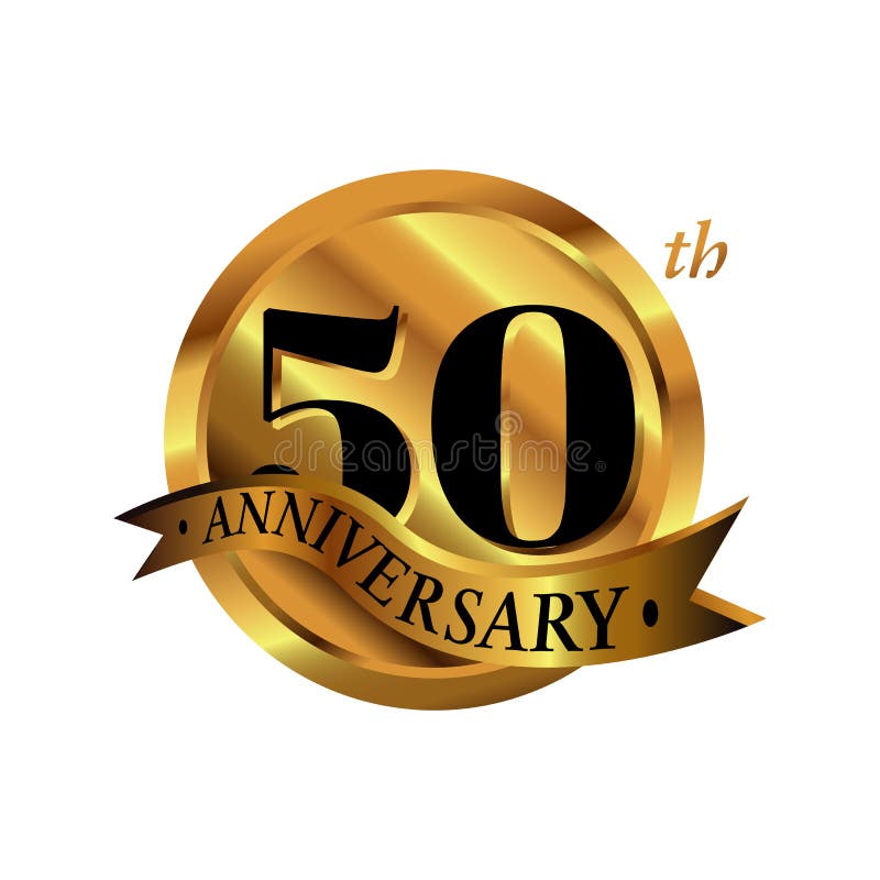 Иллюстрация векторного логотипа на 50-летие 50 лет праздничный логотип 'золотой юбилей' с номером и лентой годы жизни бесплатная иллюстрация Иллюстрация векторного логотипа на 50-летие 50 лет праздничный логотип 'золотой юбилей' с номером и лентой годы жизни бесплатная иллюстрация
