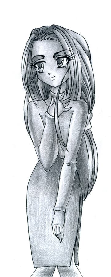 иллюстрация девушки anime