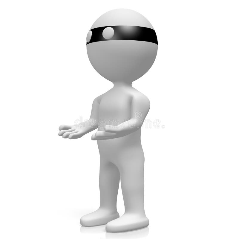 Иллюстрация лица мультфильма 3d вора бесплатная иллюстрация