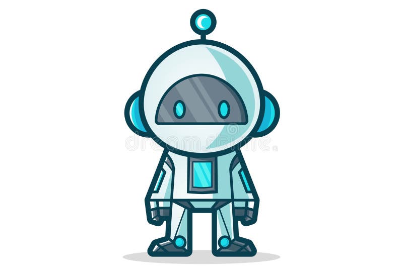 Иллюстрация мультфильма вектора милого робота иллюстрация вектора Иллюстрация мультфильма вектора милого робота иллюстрация вектора