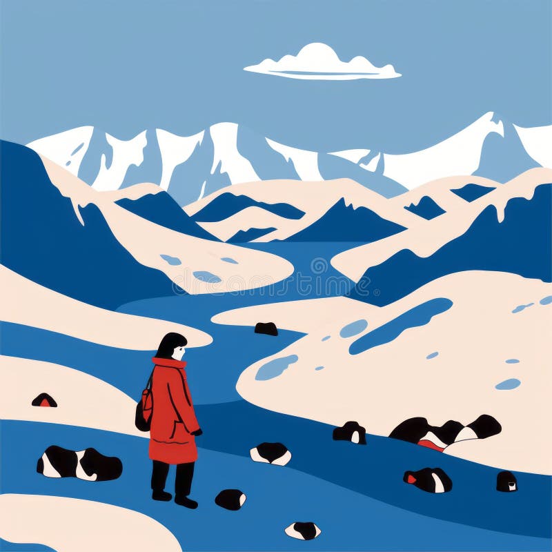 иллюстрация тундры : феминистский стиль жан юллиен Иллюстрация штока ...