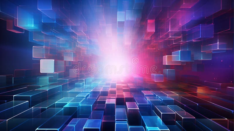 иллюстрировать абстрактный футуристический голографический стиль высоких технологий стоковое фото