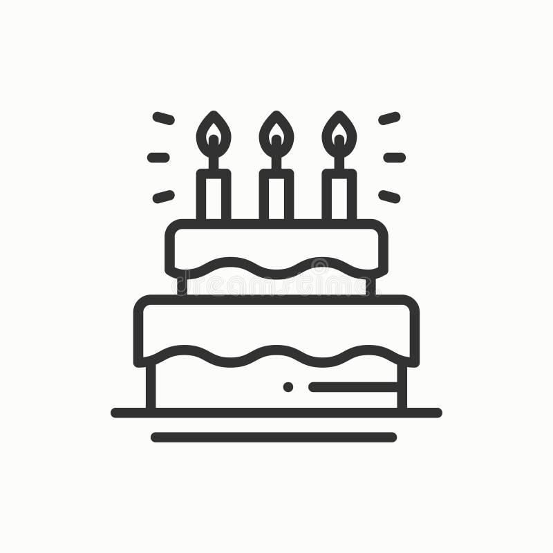 Именниный пирог, пирог с значком свечей день рождения счастливый Масленица события праздников дня рождения торжества партии празд иллюстрация вектора