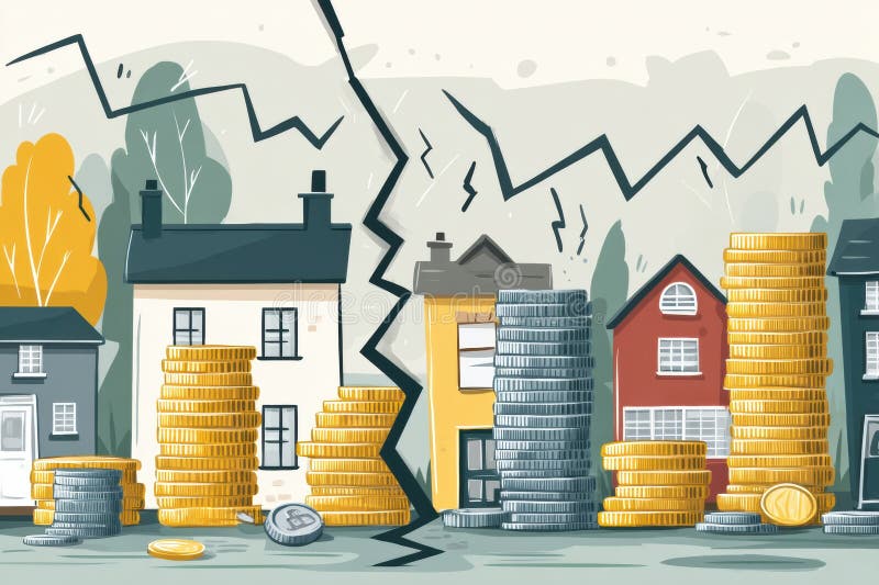 Инфографика бюджета домохозяйств подчеркивает рост расходов и финансовых проблем, с которыми сталкиваются семьи в последнее время стоковая фотография
