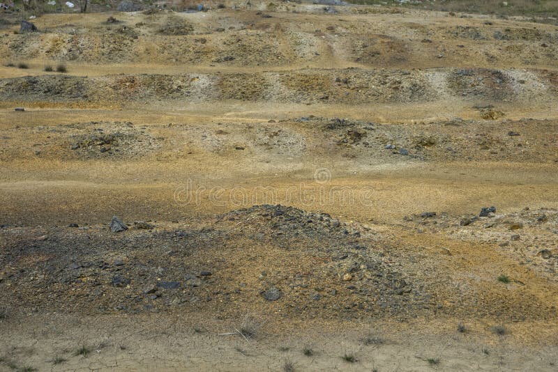 The artificial hill created from tailings in the exploitation of copper ore. The artificial hill created from tailings in the exploitation of copper ore