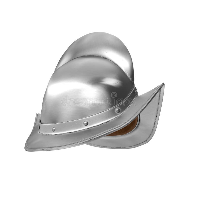 Испанский шлем Morion гребня изолировал иллюстрацию на белой предпосылке стоковое фото rf Испанский шлем Morion гребня изолировал иллюстрацию на белой предпосылке стоковое фото rf