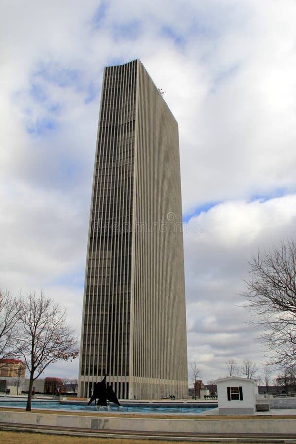 Историческая башня Corning, городской Albany, Нью-Йорк, 2016