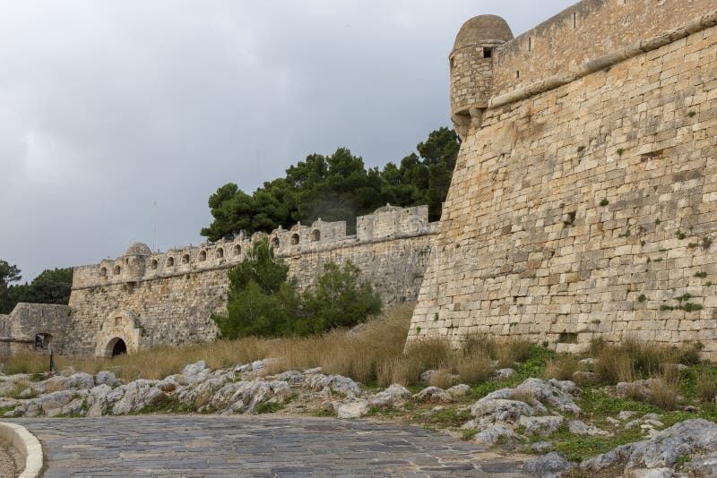 Историческая венецианская крепость в Rethymno Крите, Греции стоковое фото Историческая венецианская крепость в Rethymno Крите, Греции стоковое фото