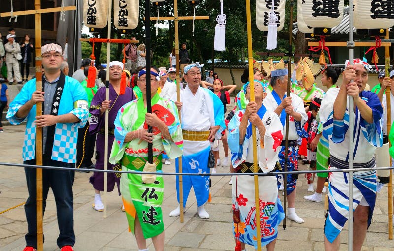 Исторический фестиваль, Nara, Япония стоковые изображения