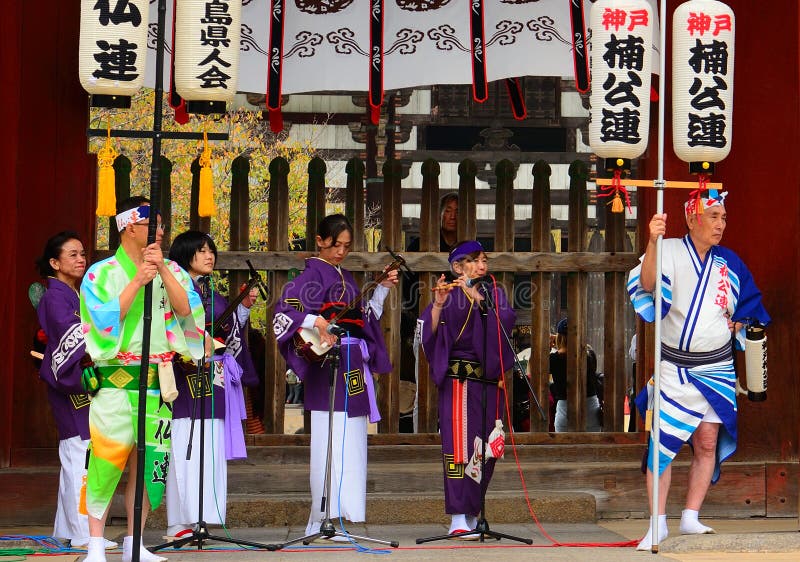 Исторический фестиваль, Nara, Япония стоковые изображения