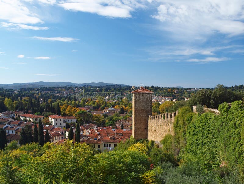 Beautiful and colourful landscape of the tuscan countryside around Florence in Italy. View from the Boboli Gardens. Beautiful and colourful landscape of the tuscan countryside around Florence in Italy. View from the Boboli Gardens.