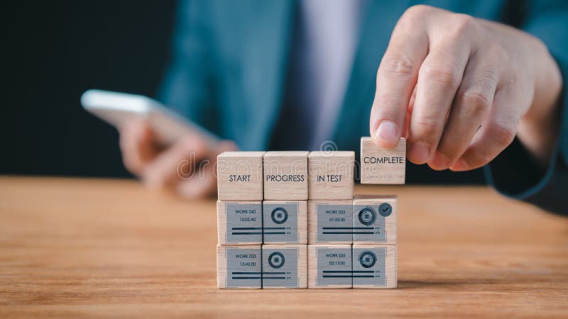 Итеративная обработка инкрементной работы группы DevOps и приложения для управления проектами. Структура доски канбана стоковое фото