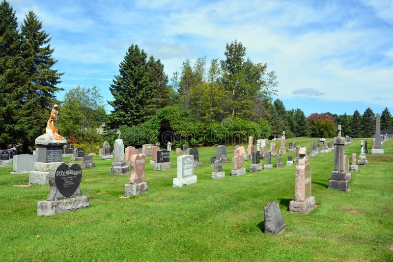 WATERLOO QUEBEC CANADA 07 09 2016: Waterloo Cemetery Waterloo Monteregie Region Quebec, Waterloo is a small town, so therefore the cemetery, which was once known as Saint Luke Cemetery,. WATERLOO QUEBEC CANADA 07 09 2016: Waterloo Cemetery Waterloo Monteregie Region Quebec, Waterloo is a small town, so therefore the cemetery, which was once known as Saint Luke Cemetery,