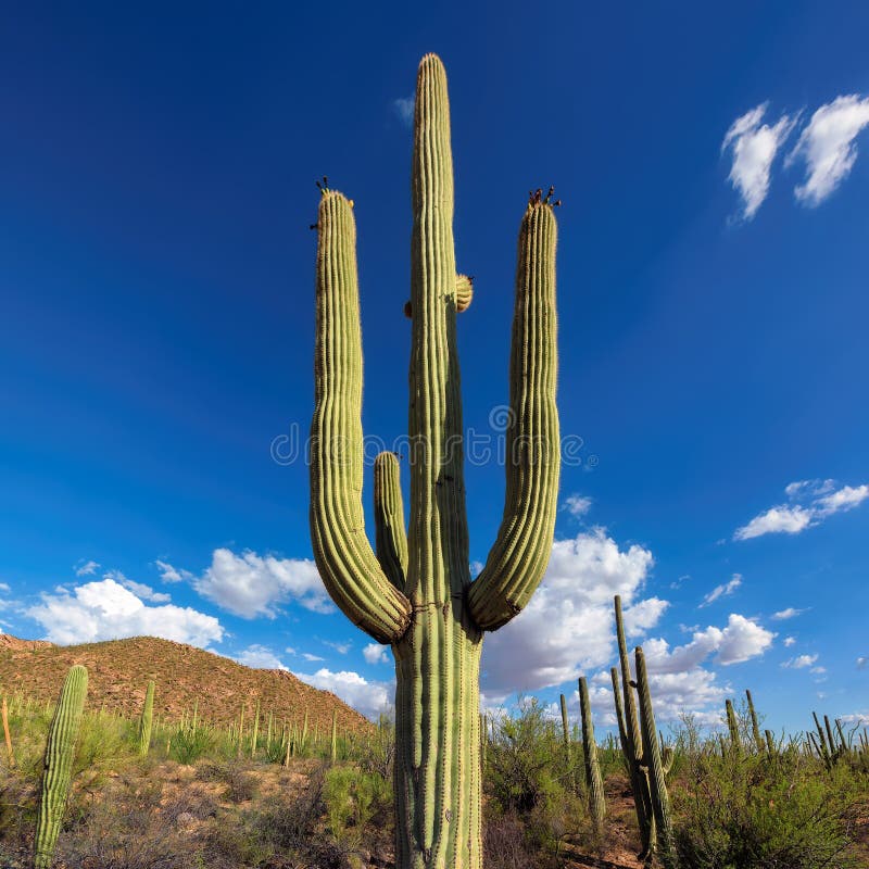 Кактус Saguaro на пустыне Sonoran в Аризоне стоковое изображение rf Кактус Saguaro на пустыне Sonoran в Аризоне стоковое изображение rf