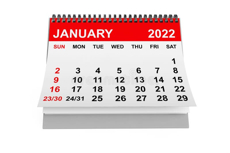 календарный январь 2022 года стоковое фото rf