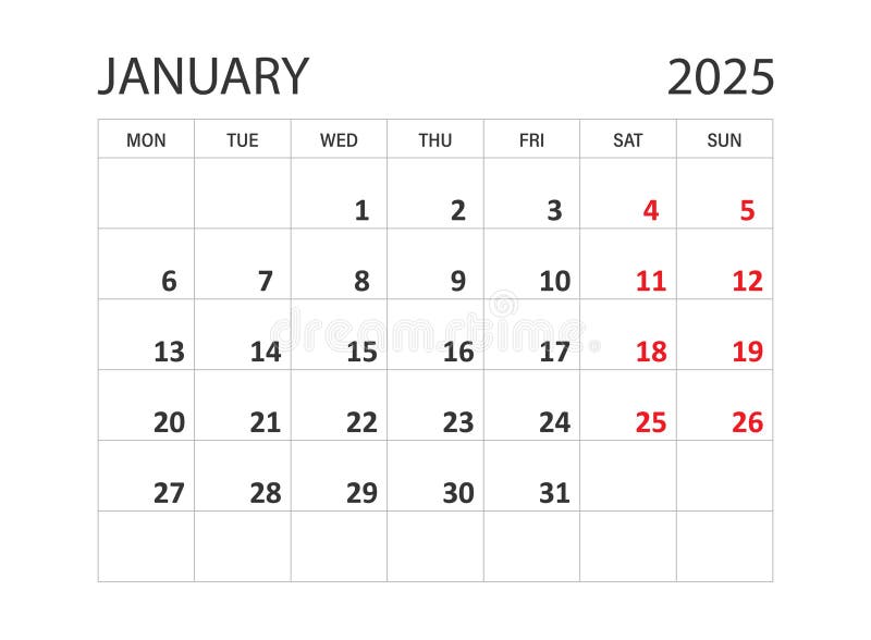 календарь январь 2025 значок в плоском стиле. векторная иллюстрация планера на изолированном фоне. бизнес-концепция знака календер иллюстрация штока