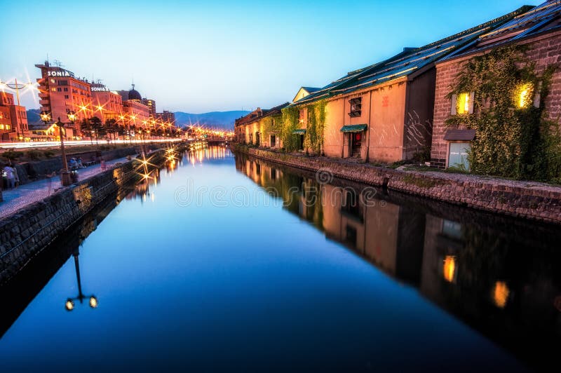 Канал Otaru в Хоккаидо стоковая фотография Канал Otaru в Хоккаидо стоковая фотография