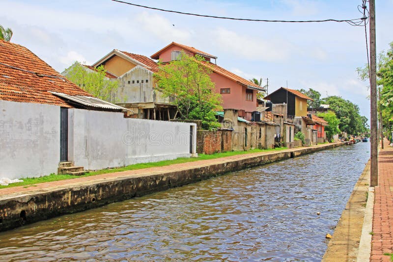 Канал Гамильтона, Negombo Шри-Ланка стоковые фотографии rf Канал Гамильтона, Negombo Шри-Ланка стоковые фотографии rf