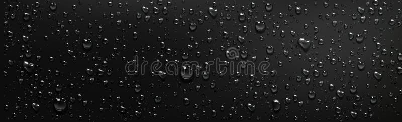Капельки воды на черном фоне стоковые изображения rf