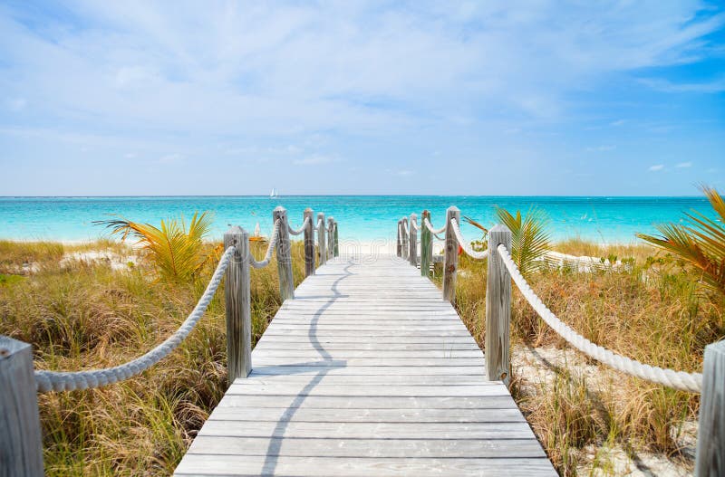 Beautiful beach at Caribbean Providenciales island in Turks and Caicos. Beautiful beach at Caribbean Providenciales island in Turks and Caicos