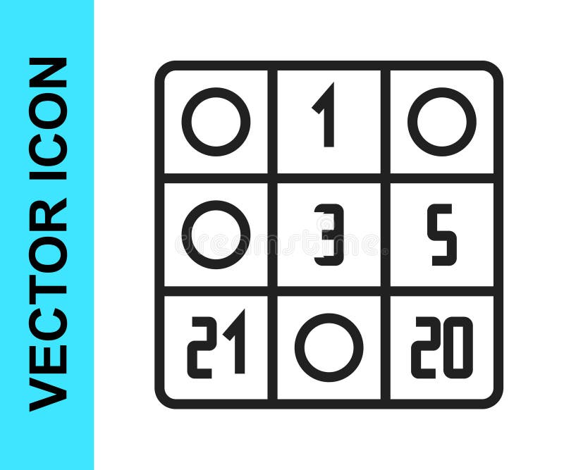 карта Bingo с изображением счастливых чисел, изолированная на белом фоне. вектор иллюстрация вектора