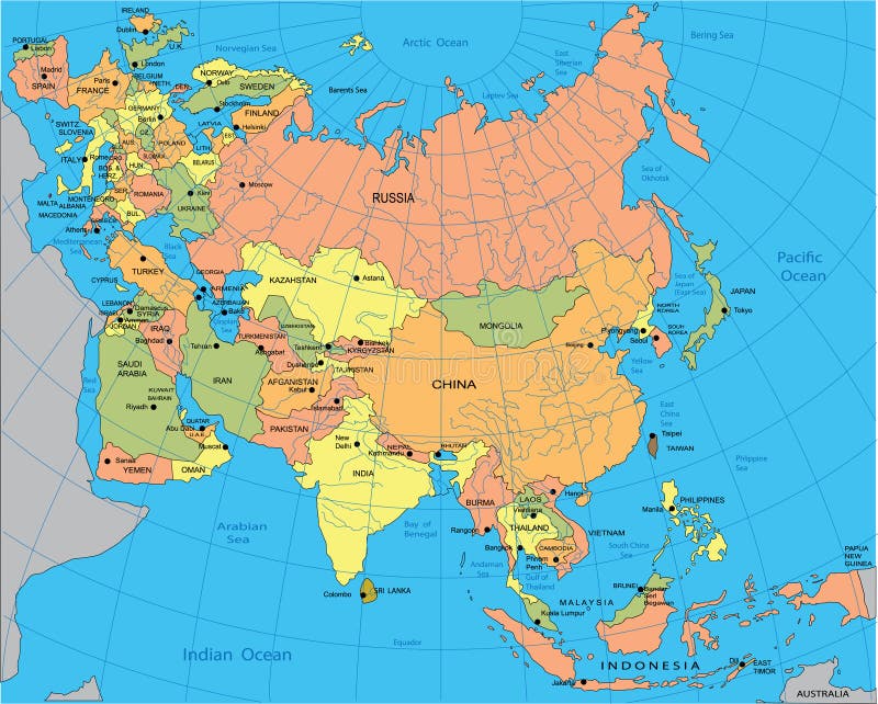 карта Eurasia политическая 7242815 