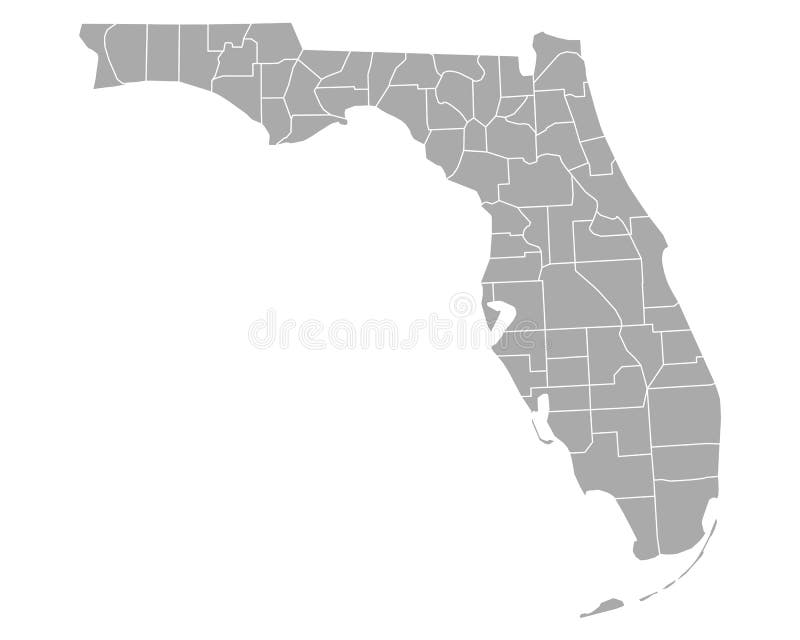 карта florida иллюстрация штока карта florida иллюстрация штока