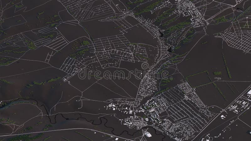 Карта Krasnoyarsk в равновеликих дорогах и зданиях ландшафта 3d бесплатная иллюстрация Карта Krasnoyarsk в равновеликих дорогах и зданиях ландшафта 3d бесплатная иллюстрация