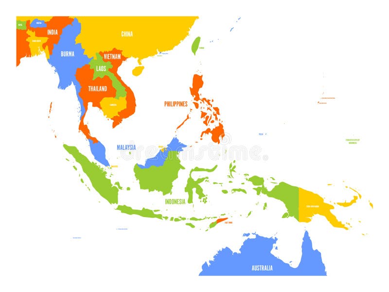 Карта вектора Юго-Восточной Азии