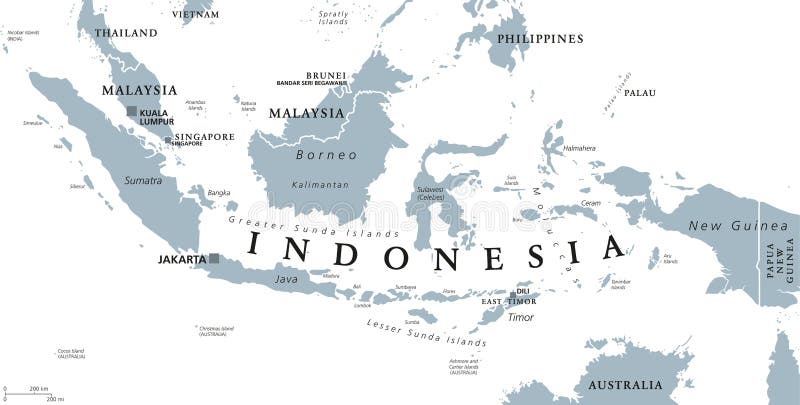 Карта Индонезии политическая