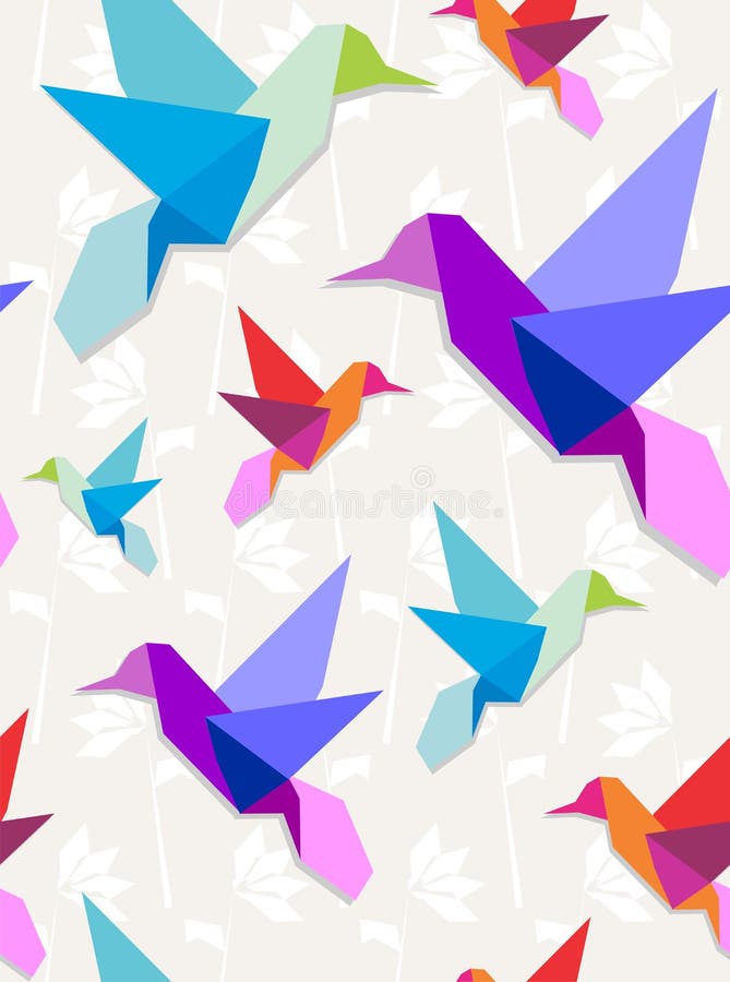 картина origami hummingbirds предпосылки иллюстрация штока картина origami hummingbirds предпосылки иллюстрация штока