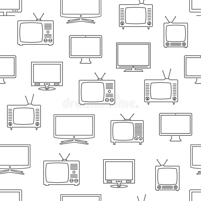 Картина Tv безшовная иллюстрация вектора Картина Tv безшовная иллюстрация вектора