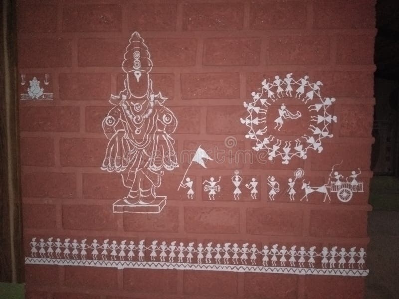 Картина Warli стоковые изображения Картина Warli стоковые изображения