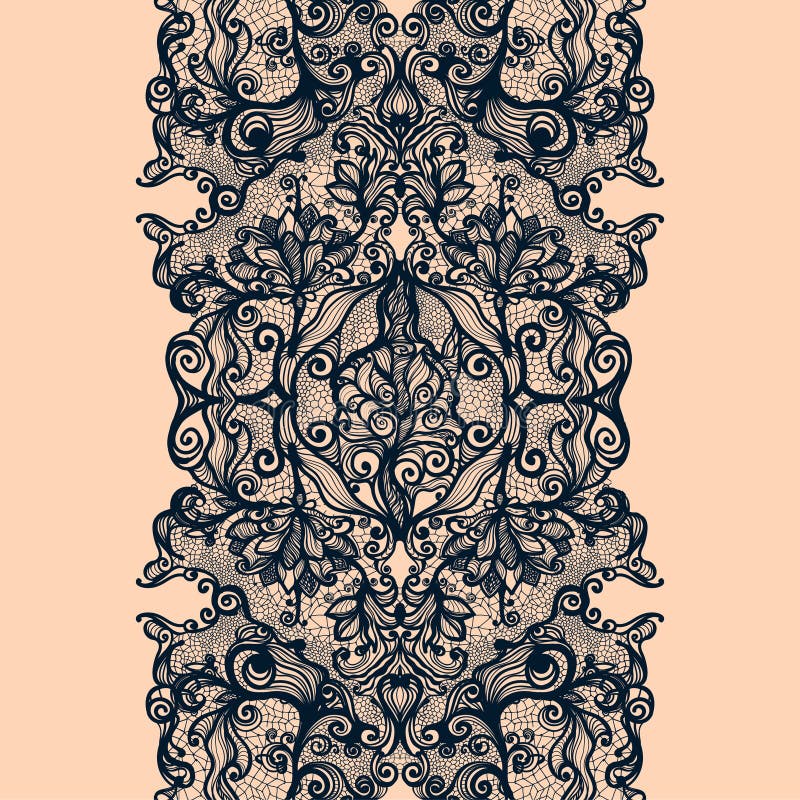 Abstract lace ribbon vertical seamless pattern. Template frame design for card. Lace Doily. Can be used for packaging, invitations, and template. Abstract lace ribbon vertical seamless pattern. Template frame design for card. Lace Doily. Can be used for packaging, invitations, and template.