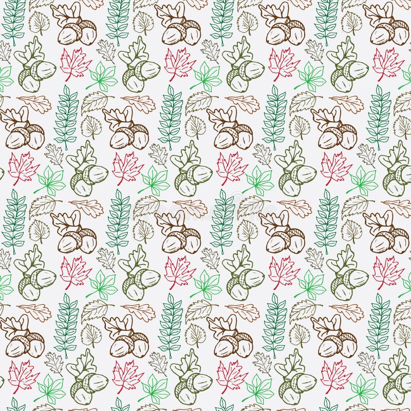 Картина вектора сезона осени нарисованная рукой безшовная doodle выходит собрание бесплатная иллюстрация Картина вектора сезона осени нарисованная рукой безшовная doodle выходит собрание бесплатная иллюстрация