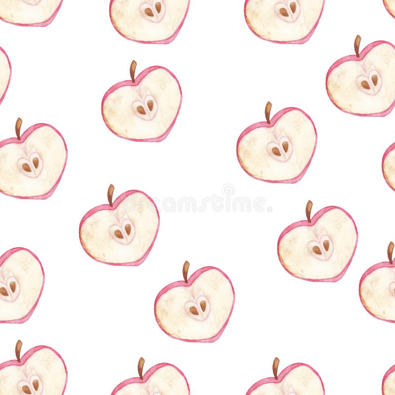 Картина дня Святого Валентина. Сладкий и романтический. Сердце apple. Акварель иллюстрация вектора