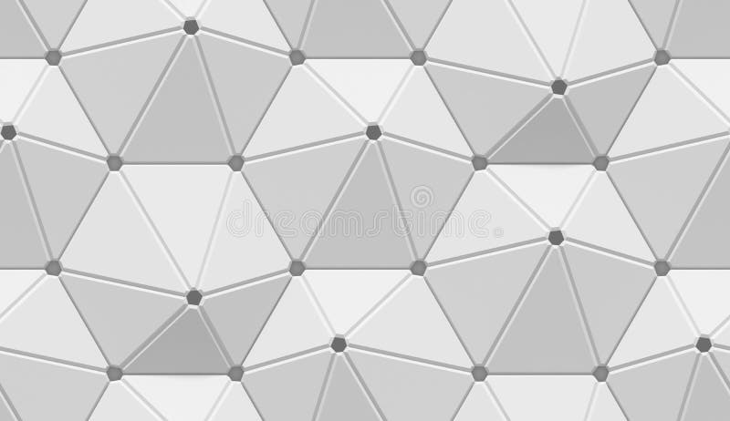 Картина затеняемая белизной абстрактная геометрическая Стиль бумаги Origami предпосылка перевода 3D иллюстрация вектора