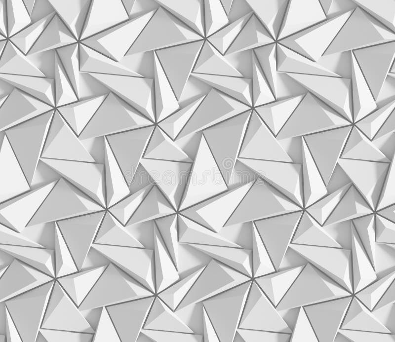 Картина затеняемая белизной абстрактная геометрическая Стиль бумаги Origami предпосылка перевода 3D иллюстрация вектора