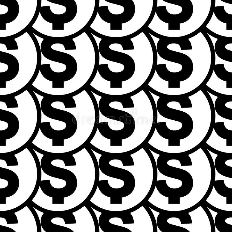 Картина значка денег безшовная иллюстрация вектора Картина значка денег безшовная иллюстрация вектора