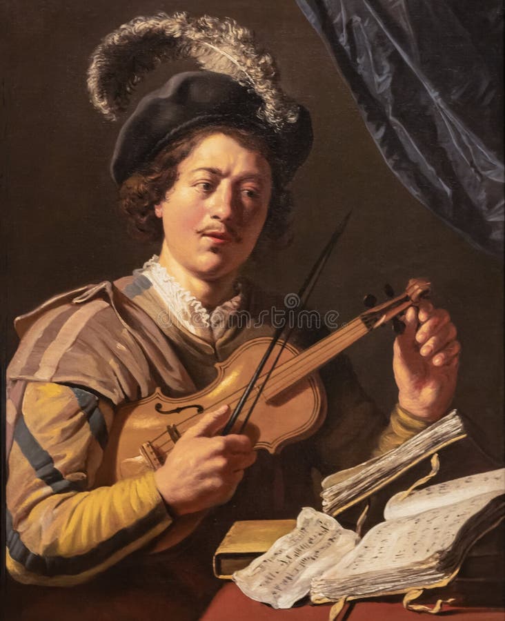 Картина игрока скрипки lievensnbsp января. При настройке его на 1625 человек. Lievensnbsp января было painternbsp золотого века anbsp голландским, которое было связано с его близким contemporarynbsp Рембрандтом, который нарисовал обе модели истории andnbsp портретов. Коллекция музея de lakenhal Лейдена Нидерландов.